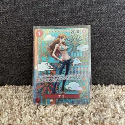 Bandai One Piece Card Game Nami OP01-016 Romance Dawn Alt Art Foil JP - Image 1