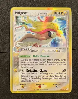 Pokemon Pidgeot ⭐ Delta Species TCG Holon Phantoms Holo Rare Card 14/110 MP - Image 1