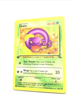 EKANS - 46/62 - 1st Edition Fossil - Pokemon Card - NM - Image 1