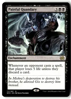 Painful Quandary 111 Rare The Brothers' War Magic: The Gathering Near Mint - Image 1