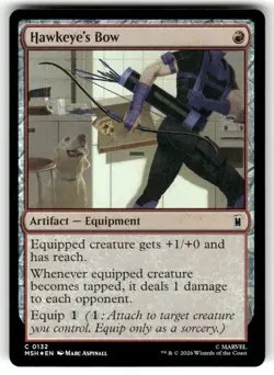 Hawkeye's Bow 132 Common Marvel Super Heroes Magic: The Gathering Foil Near Mint - Image 1