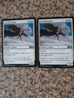 MTG 2 x Herald of Faith - core set 2019 - Image 1