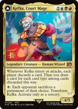 1x Kefka, Court Mage // Kefka, Ruler of Ruin - Foil - Prerelease Promo NM-Mint, - Image 1