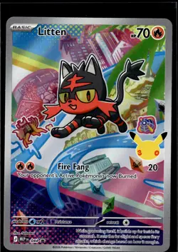 Litten 044 Holo Promo ME: Mega Evolution Promo Pokemon Near Mint - Image 1