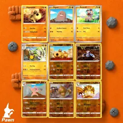 9 Card Pokemon Fighting Type Sheet Holo Reverse Bundle TCG NM Collection - Image 1
