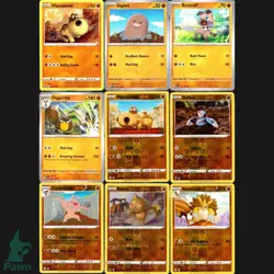 9 Card Pokemon Fighting Type Sheet Holo Reverse Bundle TCG NM Collection - Image 3