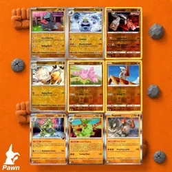 9 Card Pokemon Fighting Type Sheet Holo Reverse Bundle TCG NM Collection - Image 1