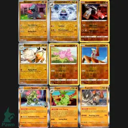 9 Card Pokemon Fighting Type Sheet Holo Reverse Bundle TCG NM Collection - Image 3