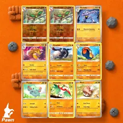 9 Card Pokemon Fighting Type Sheet Holo Reverse Bundle TCG NM Collection - Image 1