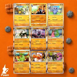 9 Card Pokemon Fighting Type Sheet Holo Reverse Bundle TCG NM Collection - Image 1