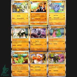 9 Card Pokemon Fighting Type Sheet Holo Reverse Bundle TCG NM Collection - Image 3
