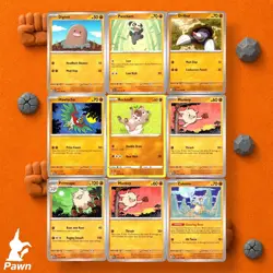 9 Card Pokemon Fighting Type Sheet Holo Reverse Bundle TCG NM Collection - Image 1