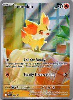 Fennekin 080 Holo Promo ME: Mega Evolution Promo Pokemon Near Mint - Image 1