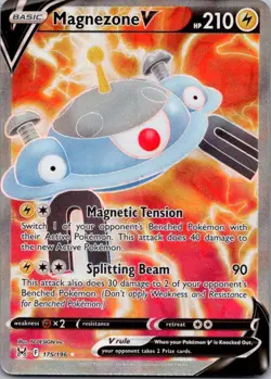 Magnezone V 175/196 Ultra Rare Lost Origin Pokemon Holo Near Mint - Image 1