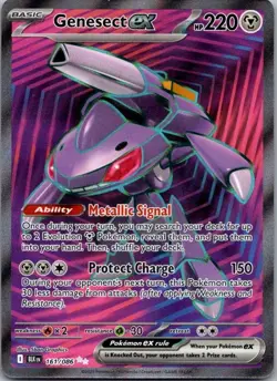 Genesect ex 161/086 Holo Ultra Rare Black Bolt Pokemon Near Mint - Image 1