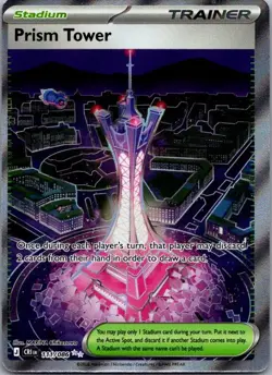 Prism Tower 111/086 Ultra Rare Chaos Rising Pokemon Holo Near Mint - Image 1