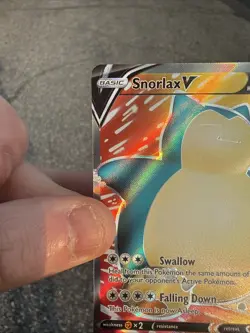 SNORLAX V 2020 POKEMON SWORD & SHIELD HOLO RARE V 197/202 Q1305 - Image 2