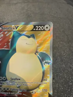 SNORLAX V 2020 POKEMON SWORD & SHIELD HOLO RARE V 197/202 Q1305 - Image 3