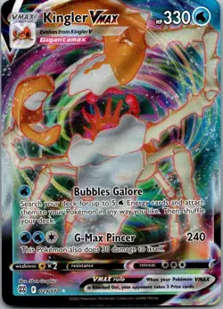 Kingler VMAX 029/172 Holo VMAX Rare Brilliant Stars Pokemon Near Mint - Image 1