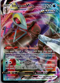 Inteleon VMAX 079/264 Holo VMAX Rare Fusion Strike Pokemon Near Mint - Image 1