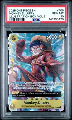 Monkey D. Luffy 109 Illustration Box Vol.3 One Piece Promo One Piece PSA 10 - Image 1