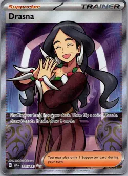 Drasna 231/191 Ultra Rare Surging Sparks Pokemon Holo Near Mint - Image 1
