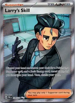 Larry's Skill 139/131 Ultra Rare Prismatic Evolutions Pokemon Holo Near Mint - Image 1