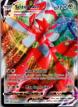 Scizor VMAX 119/189 Holo VMAX Rare Darkness Ablaze Pokemon Near Mint - Image 1