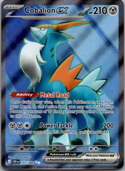 Cobalion ex 103/086 Ultra Rare Chaos Rising Pokemon Holo Near Mint - Image 1