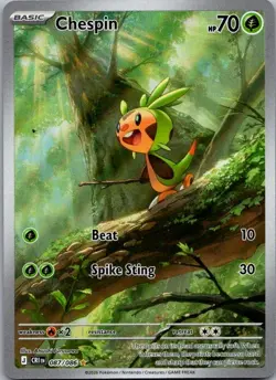 Chespin 087/086 Holo Illustration Rare Chaos Rising Pokemon Near Mint - Image 1