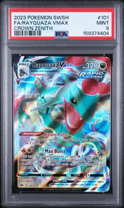 Rayquaza Vmax 101/159 Sword Shield Crown Zenith Pokemon PSA 9 - Image 1
