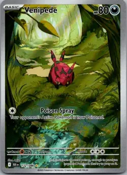 Venipede 132/086 Holo Illustration Rare Black Bolt Pokemon Near Mint - Image 1