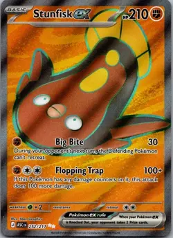 Stunfisk ex 252/217 Ultra Rare Ascended Heroes Pokemon Holo Near Mint - Image 1