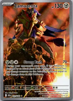 Zamazenta 201/182 Illustration Rare Destined Rivals Pokemon Holo Near Mint - Image 1