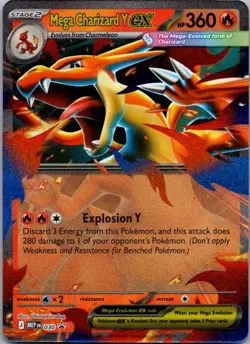 Mega Charizard Y ex 030 Holo Promo ME: Mega Evolution Promo Pokemon Near Mint - Image 1