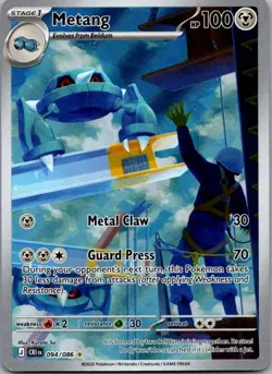 Metang 094/086 Holo Illustration Rare Chaos Rising Pokemon Near Mint - Image 1
