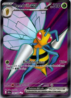 Beedrill ex 098/086 Ultra Rare Chaos Rising Pokemon Holo Near Mint - Image 1