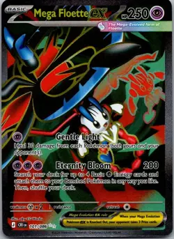 Mega Floette ex 101/086 Ultra Rare Chaos Rising Pokemon Holo Near Mint - Image 1