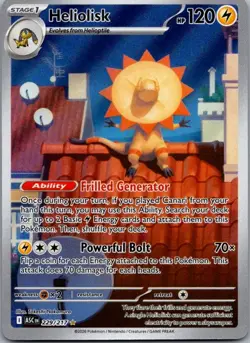Heliolisk 229/217 Illustration Rare Ascended Heroes Pokemon Holo Near Mint - Image 1