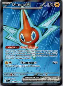 Rotom ex 111/094 Ultra Rare Phantasmal Flames Pokemon Holo Near Mint - Image 1
