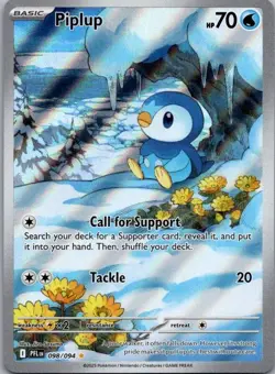 Piplup 098/094 Illustration Rare Phantasmal Flames Pokemon Holo Near Mint - Image 1