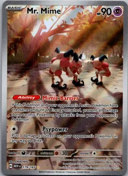 Mr. Mime 179/165 Illustration Rare 151 Pokemon Holo Near Mint - Image 1