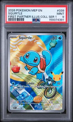 Squirtle 039 First Partner Illustration Collection Series 1 Pokemon PSA 9 - Image 1