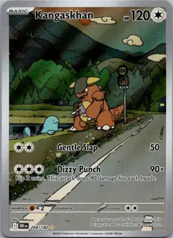 Kangaskhan 204/182 Illustration Rare Destined Rivals Pokemon Holo Near Mint - Image 1