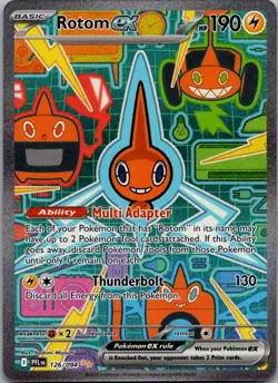 Rotom ex 126/094 Special Illustration Rare Phantasmal Flames Pokemon Holo NM - Image 1