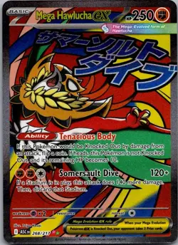 Mega Hawlucha ex 268/217 Mega Attack Rare Ascended Heroes Pokemon Holo Near Mint - Image 1