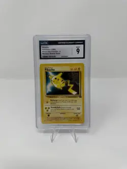 1999 Pokemon Black Star Promo Pikachu #4 Mewtwo Strikes Back CGC 9 Mint WOTC - Image 1
