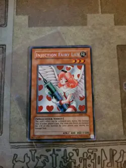 YUGIOH INJECTION FAIRY LILY LOD-100 SECRET UNLIMITED ED LP 1996 - Image 2