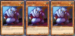 Yugioh 3x Giant Rat Playset - Common - NM - Image 1