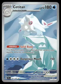 Pokemon Cards Cetitan 201/191 Holo Surging Sparks Illustration Rare NM - Image 1